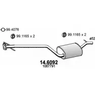 Резонатор ASSO 8 FRUIB 14.6092 Ford Focus 1 Хэтчбек 2.0 RS 215 л.с. 2002 – 2004