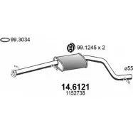 Резонатор ASSO 14.6121 Ford Mondeo 3 (GE, B4Y) Седан 2.0 16V DI / TDDi / TDCi 90 л.с. 2000 – 2007 TT8 5Y1Z