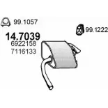 Глушитель ASSO 14.7039 W4H MZF 2405122
