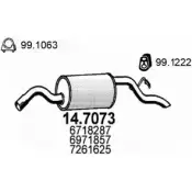 Глушитель ASSO 14.7073 F RNB5FZ Ford Escort 7 (FA, ALL) Кабриолет 1.8 Turbo D 70 л.с. 1996 – 1999