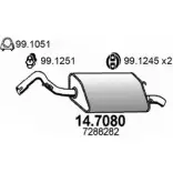 Глушитель ASSO BO J8FUB 14.7080 Ford Escort 7 (FA, GAL, AFL) Седан 1.8 Zetec 16V 105 л.с. 1995 – 1995