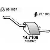 Глушитель ASSO UVZK 57K Ford Focus 1 Седан 1.6 16V 100 л.с. 1999 – 2004 14.7106