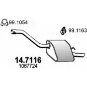 Глушитель ASSO 2405193 14.7116 W4 D8Q