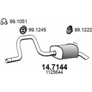 Глушитель ASSO U0 ZUAX Ford Mondeo 3 (GE, B5Y) Хэтчбек 1.8 16V 110 л.с. 2000 – 2007 14.7144