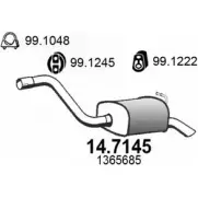 Глушитель ASSO 4JNYD B8 Ford Mondeo 3 (GE, BWY) Универсал 14.7145