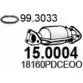 Катализатор ASSO 15.0004 Honda Accord 6 (CK, CG, CH) Седан 2.0 i (CG9) 147 л.с. 1998 – 2001 ZG 6HSMR