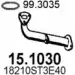 Выхлопная труба глушителя ASSO 15.1030 2405292 F8 A0F