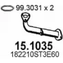 Выхлопная труба глушителя ASSO 1HZ JC 15.1035 2405295