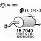 Глушитель ASSO 15.7040 2405350 SYX WFF