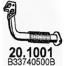 Выхлопная труба глушителя ASSO 6Q7 G2VF 20.1001 2405493