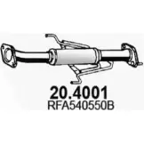 Выхлопная труба глушителя ASSO 20.4001 Mazda HUSI I