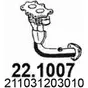 Выхлопная труба глушителя ASSO PQDF DR 2405590 22.1007