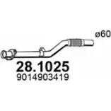 Выхлопная труба глушителя ASSO Z KX6DXA 2405868 28.1025