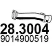 Выхлопная труба глушителя ASSO E6NO X 2405890 28.3004