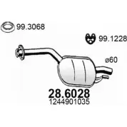 Резонатор ASSO 28.6028 TFK GO9I Mercedes E-Class (S124) 1 Универсал 2.5 E 250 TD (1286) 113 л.с. 1993 – 1996