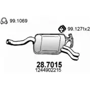 Глушитель ASSO 28.7015 Mercedes E-Class (A124) 1 Кабриолет 3.2 E 320 (1266) 220 л.с. 1993 – 1995 W6H4 W