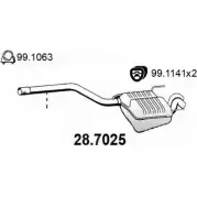 Глушитель ASSO 8HB A8AX Mercedes C-Class (W202) 1 Седан 2.2 C 200 CDI (2034) 102 л.с. 1998 – 2000 28.7025