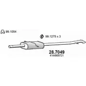 Глушитель ASSO 2P1B M Mercedes Vaneo (414) 1 Минивэн 1.7 CDI (4100) 91 л.с. 2002 – 2005 28.7049