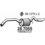 Глушитель ASSO Y4 F8C 28.7055 Mercedes A-Class (W169) 2 2004 – 2012