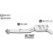 Глушитель ASSO 28.7067 Mercedes E-Class (W210) 2 Седан 3.2 E 320 CDI (226) 197 л.с. 1999 – 2002 1M7Y M