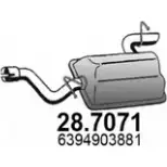 Глушитель ASSO B23 T9 Mercedes Vito (W639) 2 Фургон 3.2 122 (6301. 6303. 6305) 218 л.с. 2003 – наст. время 28.7071