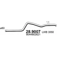 Выхлопная труба глушителя ASSO 28.9007 Mercedes Sprinter (904) 1 Кабина с шасси 2.1 413 CDI 4x4 129 л.с. 2000 – 2006 9 MHV7