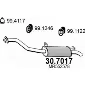 Глушитель ASSO S52 V0K Mitsubishi Pajero 3 (V6, V7) Внедорожник 2д 30.7017