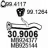 Выхлопная труба глушителя ASSO A 55JYE Mitsubishi Pajero 2 (V3, V2, V4) Внедорожник 2.8 D 140 л.с. 1993 – 1999 30.9006