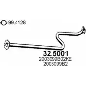 Выхлопная труба глушителя ASSO E QBXE 32.5001 Nissan Micra