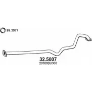 Выхлопная труба глушителя ASSO LI M04U Nissan Almera Tino 32.5007