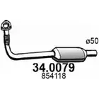 Катализатор ASSO 34.0079 Opel Astra (G) 2 Купе 2.2 16V (F07) 147 л.с. 2000 – 2005 4WNX K