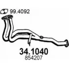Выхлопная труба глушителя ASSO 34.1040 Opel Astra (F) 1 Универсал 2.0 i (F08. C05) 115 л.с. 1991 – 1994 52GXXK K