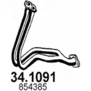 Выхлопная труба глушителя ASSO 3QP VG 34.1091 Opel Frontera (A) 1 1991 – 1998