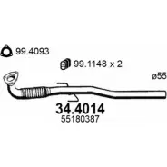 Выхлопная труба глушителя ASSO KE 3T7 2406505 34.4014