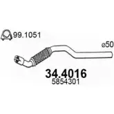 Выхлопная труба глушителя ASSO Opel Astra (H) 3 Хэтчбек 1.3 CDTI (L48) 90 л.с. 2005 – 2010 JO QCP 34.4016