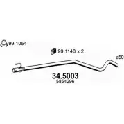 Выхлопная труба глушителя ASSO Opel Astra (H) 3 Универсал 1.7 CDTI (L35) 101 л.с. 2004 – 2010 34.5003 6 D76R