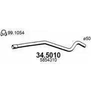 Выхлопная труба глушителя ASSO Opel Astra (H) 3 Хэтчбек 1.3 CDTI (L48) 90 л.с. 2005 – 2010 34.5010 24 9HD