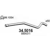 Выхлопная труба глушителя ASSO Q4 3UBX 34.5016 Opel Astra (H) 3 2004 – 2009