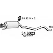 Резонатор ASSO 34.6023 Opel Astra (F) 1 Универсал 2.0 i 16V (F08. C05) 136 л.с. 1995 – 1998 Y 75ODN5