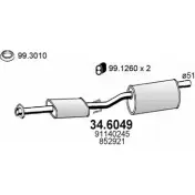Резонатор ASSO Opel Frontera (A) 1 1991 – 1998 34.6049 7 FHWY