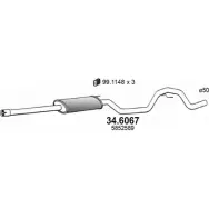 Резонатор ASSO Opel Vectra (C) 3 Хэтчбек 2.2 16V (F68) 147 л.с. 2002 – 2008 34.6067 YY FIZZ