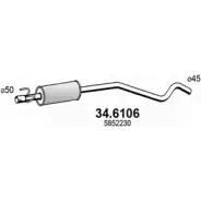 Резонатор ASSO M N8LJR1 Opel Astra (G) 2 Седан 1.7 CDTI (F69) 80 л.с. 2003 – 2009 34.6106