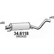 Резонатор ASSO 34.6118 Opel Astra (H) 3 Универсал 1.6 LPG (L35) 116 л.с. 2009 – 2010 Q6PQ7 H