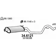 Резонатор ASSO Opel Vectra (C) 3 Хэтчбек 2.2 16V (F68) 147 л.с. 2002 – 2008 N 1I661 34.6121