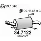 Глушитель ASSO 34.7122 UU2 WI Opel Astra (G) 2 Хэтчбек 1.7 CDTI (F08. F48) 80 л.с. 2003 – 2009