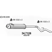 Глушитель ASSO Y J61J9O 34.7128 Renault Master (FD) 2 Фургон 2.8 dTI 114 л.с. 1998 – 2001