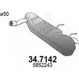 Глушитель ASSO 34.7142 Opel Vectra (C) 3 Универсал A OXFCH