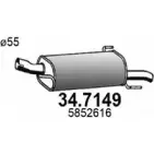 Глушитель ASSO Opel Zafira (B) 2 Минивэн 1.9 CDTI (M75) 150 л.с. 2005 – 2015 B8ZCS1 T 34.7149