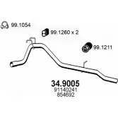 Выхлопная труба глушителя ASSO 34.9005 Opel Frontera (A) 1 Кроссовер 2.3 TD (5JMWL4) 100 л.с. 1992 – 1998 N ZOVD1