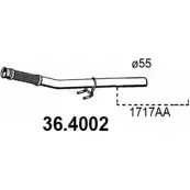 Выхлопная труба глушителя ASSO CW 6OD3 Peugeot 407 1 (6E) Универсал 36.4002
